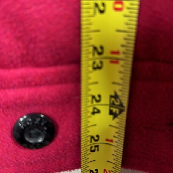 Roxy Y2K Wool Blend Double Breasted Cozy Winter Red Outdoor Peacoat Jacket - Picture 15 of 15